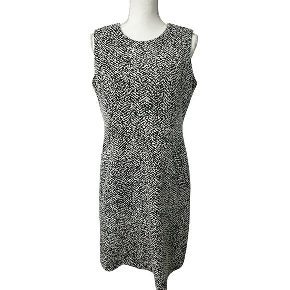 Lands‎ End Career Dress Women's Tweed Knit Office Sleeveless size 12P - Picture 1 of 9